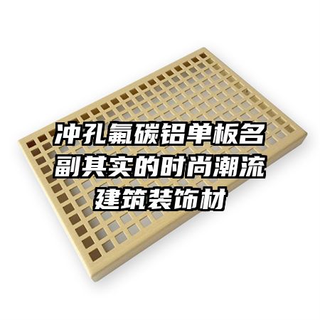 冲孔氟碳铝单板名副其实的时尚潮流建筑装饰材