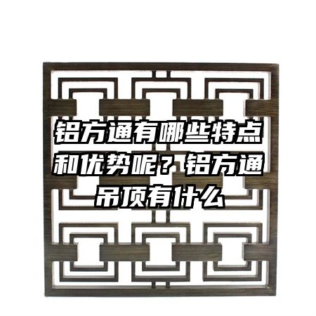 铝方通有哪些特点和优势呢？铝方通吊顶有什么