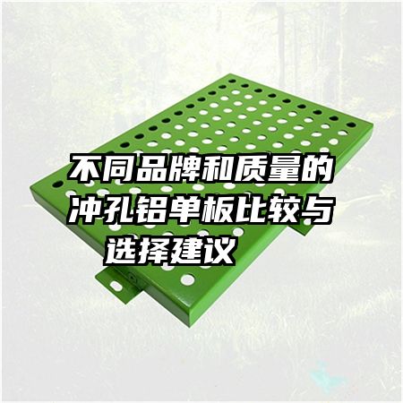 不同品牌和质量的冲孔铝单板比较与选择建议   