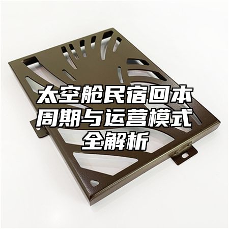 太空舱民宿回本周期与运营模式全解析